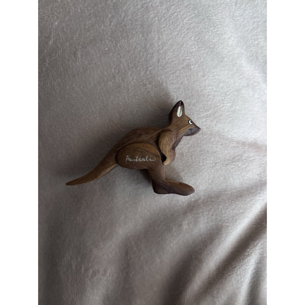 MidCentury, Modern Carved Kangaroo Believed To Be Teak Marking From Australia